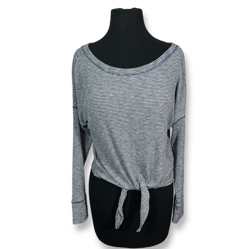 Abercrombie & Fitch‎ Striped Tie-Front Long Sleeve Top, Knit, Women's Small